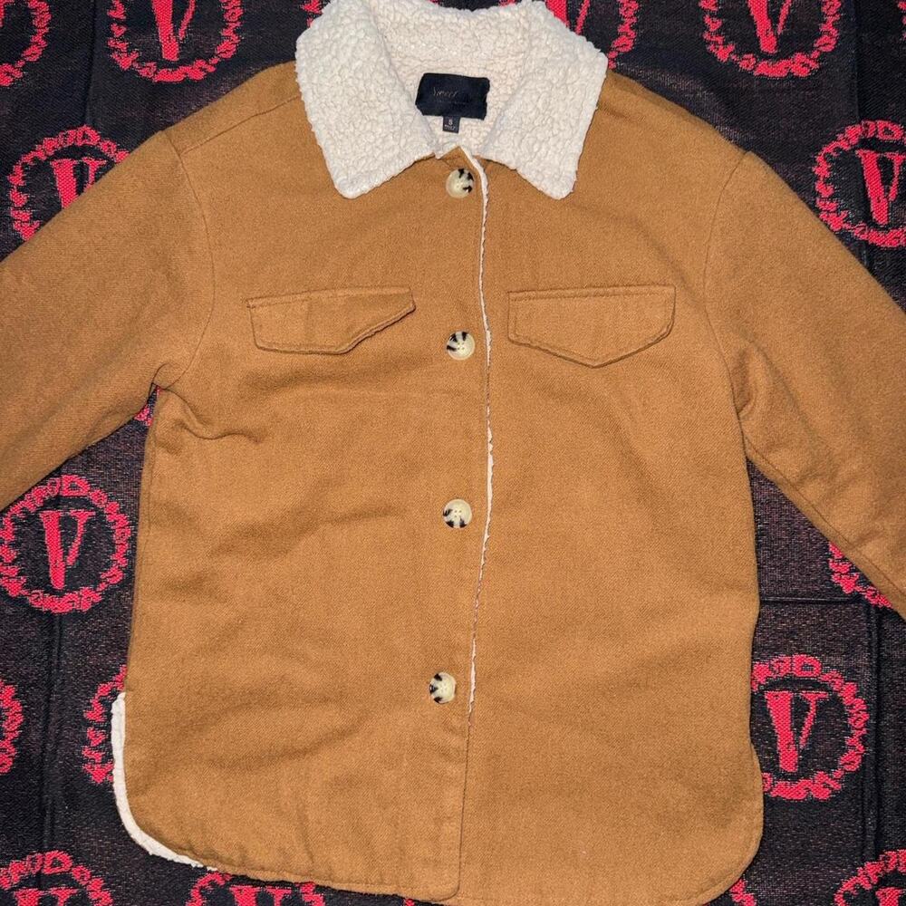Y2k sweet tan suede jacket